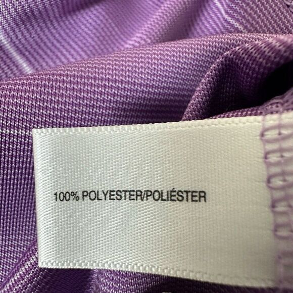 Cutter & Buck Polo Shirt Men 2XL Purple Striped Short Sleeve DryTec Casual Adult - Picture 4 of 8